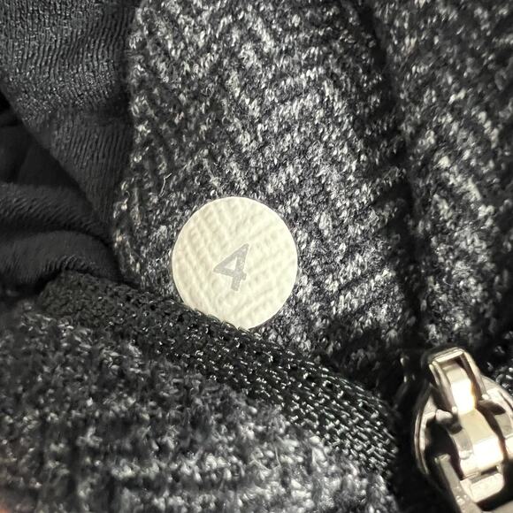 Lululemon Women's Size 4 Think Fast Hoodie Heathered Herringbone Black - Picture 9 of 11